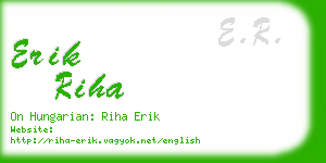 erik riha business card